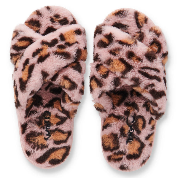 Pink Cheetah Kids Slippers