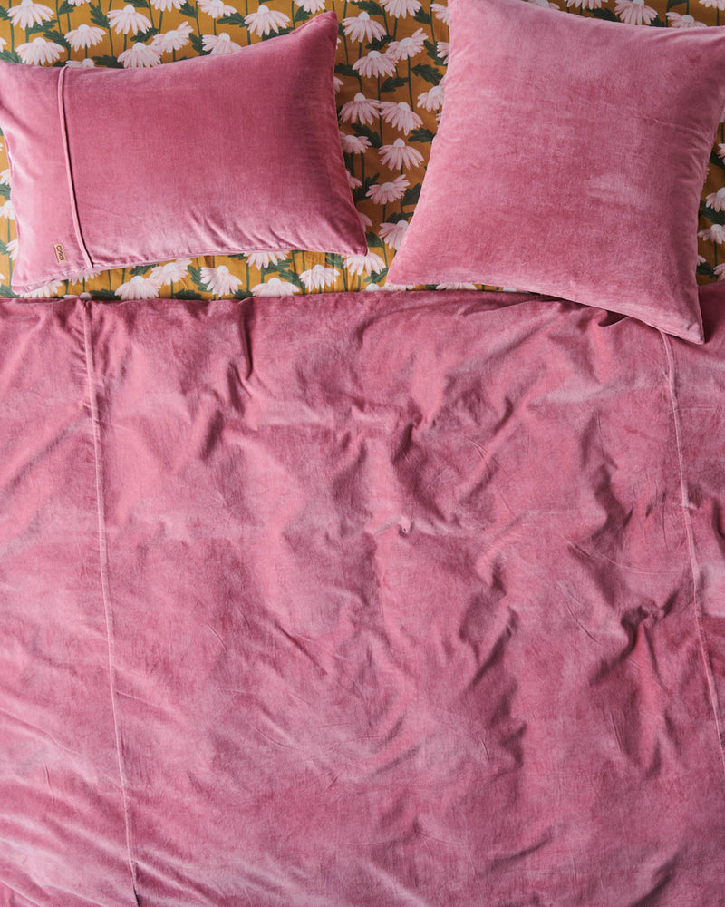 Dusty Rose Velvet European Pillowcases
