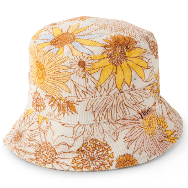 Sunflower Happy Corduroy Bucket Hat