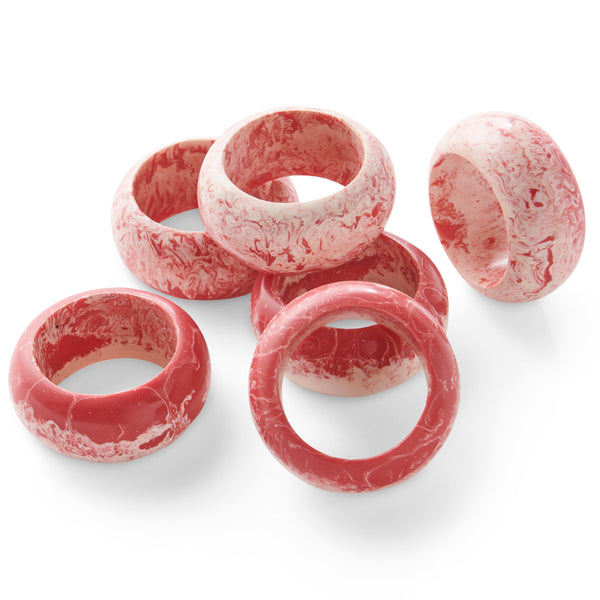 Pink Marble Napkin Rings