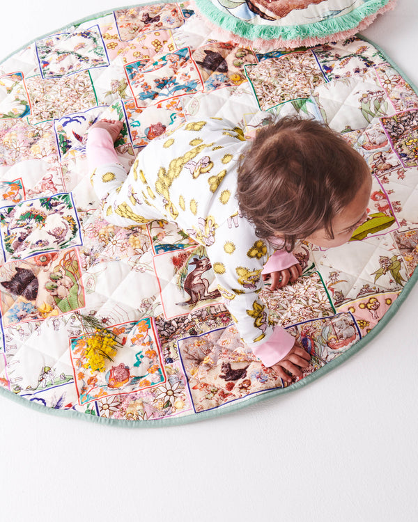 Kip&Co x May Gibbs Patches For May Organic Cotton Quilted Play Mat