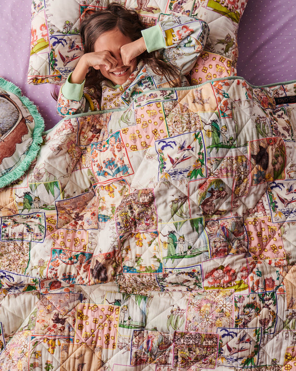 Kip&Co x May Gibbs Patches For May Organic Cotton Quilted Kids Bedspread